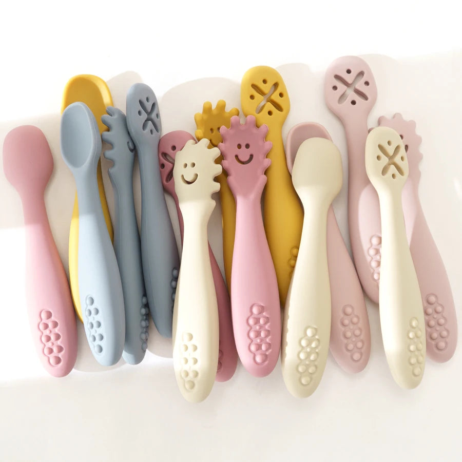 Silicone Spoon Fork Set For Toddlers