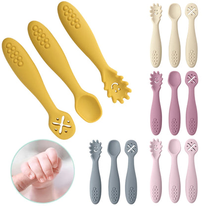 Silicone Spoon Fork Set For Toddlers