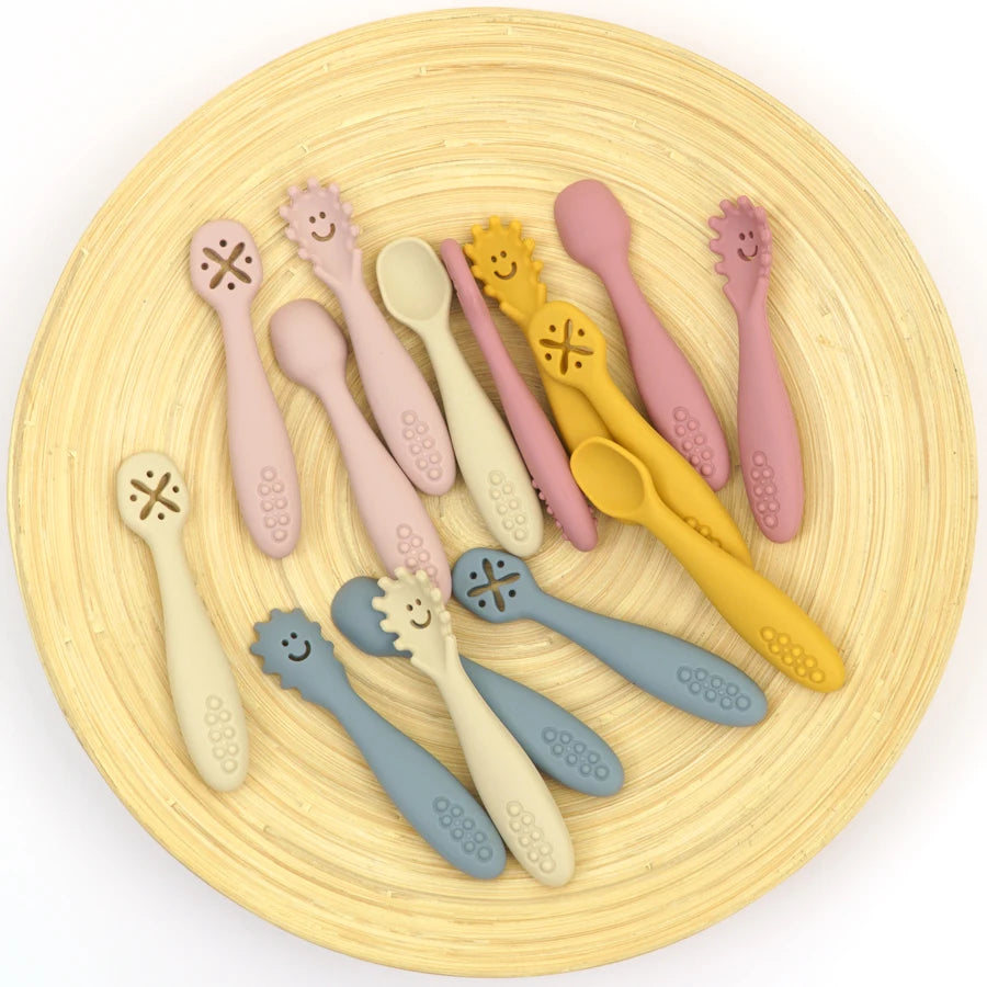 Silicone Spoon Fork Set For Toddlers