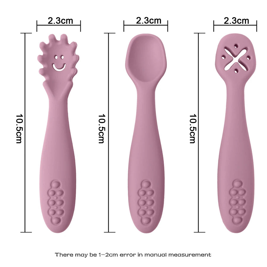 Silicone Spoon Fork Set For Toddlers