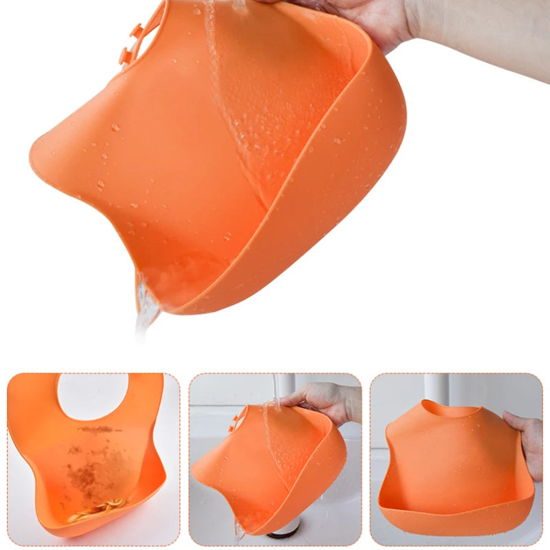 Waterproof Mess-Free Silicone Baby Bibs